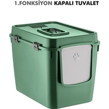 UltraMint Xl 2 Fonksiyonlu Kapalı ve Açık Kedi Tuvaleti 56X40X43 cm