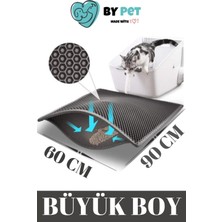 UltraMint Gri Büyük Boy Elektrikli Kedi Tuvalet Önü Paspası 90X60CM