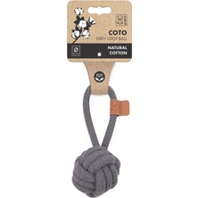M-Pets Coto Örgü Top Köpek Oyuncağı Gri 6.5 cm
