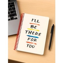 Marsilyan I’ll Be There For You Tasarımlı Spiralli Kareli Defter – 80 Yaprak, 160 Sayfa (18 x 24 cm)