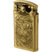 Kişiye Özel Aslan Figürlü Eskitme Renkli Manyetolu Çakmak