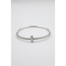 Beta Moda Hub Taşlı Vip Bilezik - Gümüş