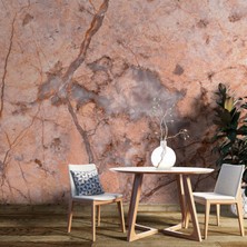 Grown Pembe Tonlarda Mermer Desenli Duvar Kağıdı - Mutfak ve Banyo
