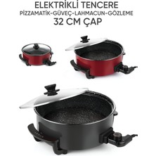 Vesus Elektrikli Tencere, Pizzamatik, Güveç, Gözleme 32 cm Çap