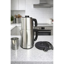 Grunbein Grünberg Paslanmaz Çelik Elektrikli Çay Makinesi – Demlikli