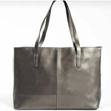 Legend Aksesuar Kadın Lakost Deri 2 Kollu Fermuarlı Büyük Boy Çanta Omuz Çantası, El Çantası, Laptop Çantası