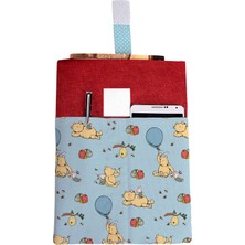 Hrs Desenli Yıkanabilir Cepli Kitap Kılıfı 20 x 25 cm Çok Amaçlı Çanta Book Cover