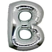 Marsilyan B Harf Folyo Balon Gümüş Renk 40 Inç