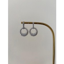 Marsel Özel Seri Zirkon Taş Detay Xp Sallantılı Xp Halka Silver Küpe