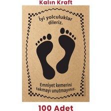 Normadia 120GR Ayak Izi Oto Paspas Kağıdı 100 Adet, 35X50CM, Kalın ve Baskılı