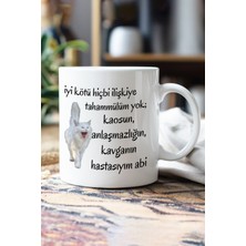 giftkonsept Hastasıyım Abi Baskılı Komik Hediyelik Kupa Bardak
