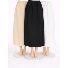 Belpa Jüpon Kombinezon Astar, Uzun Tam Boy Etek Astarı, Içlik Astar, 3 Renkli Paket