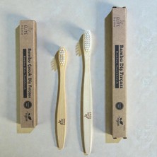 The Elite Home %100 Doğal Bambu Diş Fırçası  / BPA İçermez / Orta Sertlik/ Çevre Dostu/  Aile Seti
