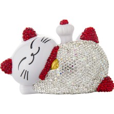 Normadia Şans Kedisi Sallanan Pati Güneş Enerjili Araç Süsü, Keyifli Dekorasyon