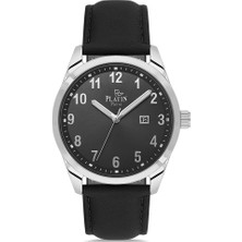 Platin Pierre HDS-PL-1219GB-J2 Deri Kordon Takvimli Erkek Kol Saati