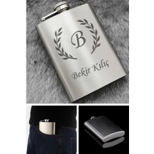 Marsilyan Kişiye İsme Özel 9 Oz Paslanmaz Çelik Cep Matarası 266 Ml İçecek Cep Matarası