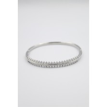 Beta Moda Hub Taşlı Vip Bilezik - Gümüş