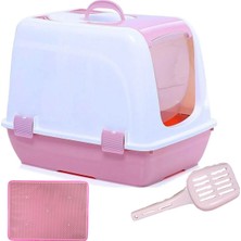 UltraMint Kapalı Kedi Kum Kabı, Elekli Paspas ve Kürek Hediye Seti