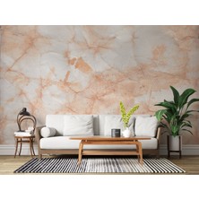 Grown Bej ve Beyaz Renkli Mermer Desenli Duvar Kağıdı - Mutfak ve Banyo