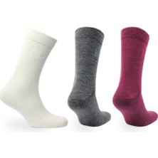 Norfolk Stockholm Merinos Yünü Ince Örgü Premium Gündelik Günlük Çorap 3'lü Paket