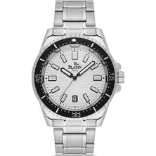 Platin Pierre HDS-PL-1221GA-A1 Çelik Kordon Takvimli Erkek Kol Saati