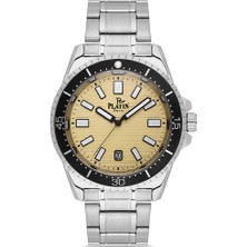 Platin Pierre HDS-PL-1221GA-A6 Çelik Kordon Takvimli Erkek Kol Saati