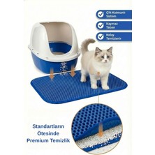 UltraMint Cleanpaw Premium Kedi Tuvalet Önü Paspası, Çift Katmanlı, Geniş Delikli
