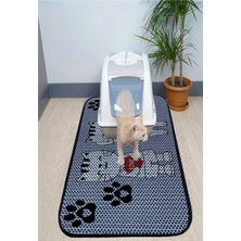 UltraMint Yüksek Boyutlu Desenli Kedili Tuvalet Paspası 60X120 cm