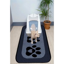 UltraMint Renkli Desenli Elekli Kedi Tuvaleti Önü Kum Paspası Xxl