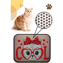 UltraMint Renkli Desenli Elektrikli Tuvalet Önü Kedi Kumu Paspası 60X45 cm