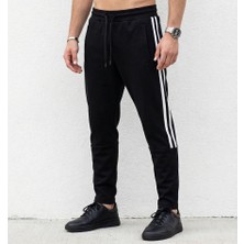 Plus Scorpion Erkek Slim Fit Pamuklu Eşofman Altı Yan Şerit Detaylı Günlük