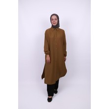 İlmek Kadın Ferace Gömlek Taba