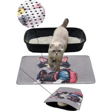 UltraMint Dijital Baskılı Kedi Kumu Paspası 40X60, Delikli ve Temiz Koruma