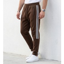 Plus Scorpion Erkek Slim Fit Pamuklu Eşofman Altı Yan Şerit Detaylı Günlük