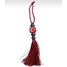 Normadia Püsküllü Türk Bayrağı Armalı Dikiz Ayna Süsü, Şık Araç Aksesuarı