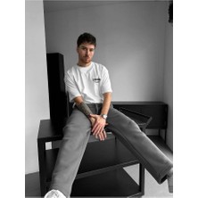 Elku Moda Labrador Hayvan Figür Baskılı Oversize Tişört - Arkası Köpek Desenli %100 Pamuklu Streetwear T-Shirt