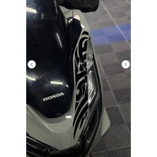 Banxtre Honda Pcx Için Uyumlu Far Üstü Siyah Tribal Desen Sticker Etiket (Tam Uyumlu Kesme Biçmesiz)