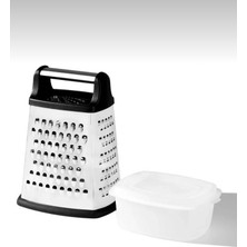 Yeterx Hazneli Paslanmaz Çelik 4 Yüzlü Rende – Pratik Toplama Kabı