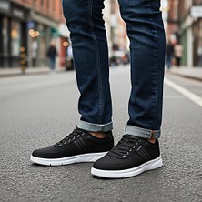 KAFKASLAR AYAKKABI Ortopedik Düz Taban Keten Triko Erkek Sneaker Günlük Laofer Model Ayakkabı