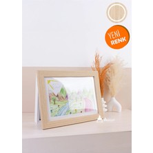 Avangart Atölye Çocuk Sanat Çerçevesi, Katlanır Resim Çerçevesi Meşe A4 Duvar Süsü