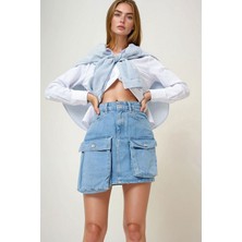 Lior Design Mavi Kargo Cepli Jean Etek BCHNW-251175