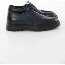 Faruk Balkanas Elegant Model Kroko Tasarımlı Deri Casual Ayakkabı