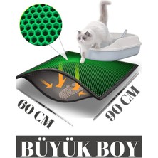 UltraMint Yıkanabilir Büyük Boy Kedi Kumu Paspası 60X90 Cm, Yeşil