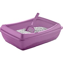 UltraMint Yeşil Renkli Açık Kedi Tuvaleti, Konforlu ve Temiz Kullanım