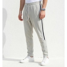 Plus Scorpion Erkek Slim Fit Pamuklu Eşofman Altı Yan Şerit Detaylı Günlük