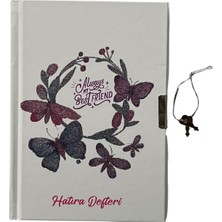 Renkli Desenli Kilitli ve Anahtarlı Hatıra Defteri, Şık ve Kaliteli Tasarım