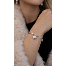 miraç gümüş takı atölyem 925 Ayar Gümüş Sonsuzluk Detaylı Sevgi Bileziği - Sevgililer Gününe Özel