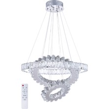 Ala Lighting Ala Aydınlatma Plaket Kristal Taş Işlemeli Krom Ayna Paslanmaz Ledli Avize