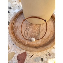 Atelier Çağla Mermer Görünümlü Kahverengi Küp Bileklik