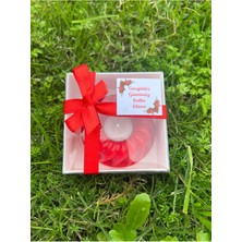 UltraMint 10’lu Kırmızı Kek Mum Seti, Sevgililer Günü Temalı, Şık ve Romantik Hediye